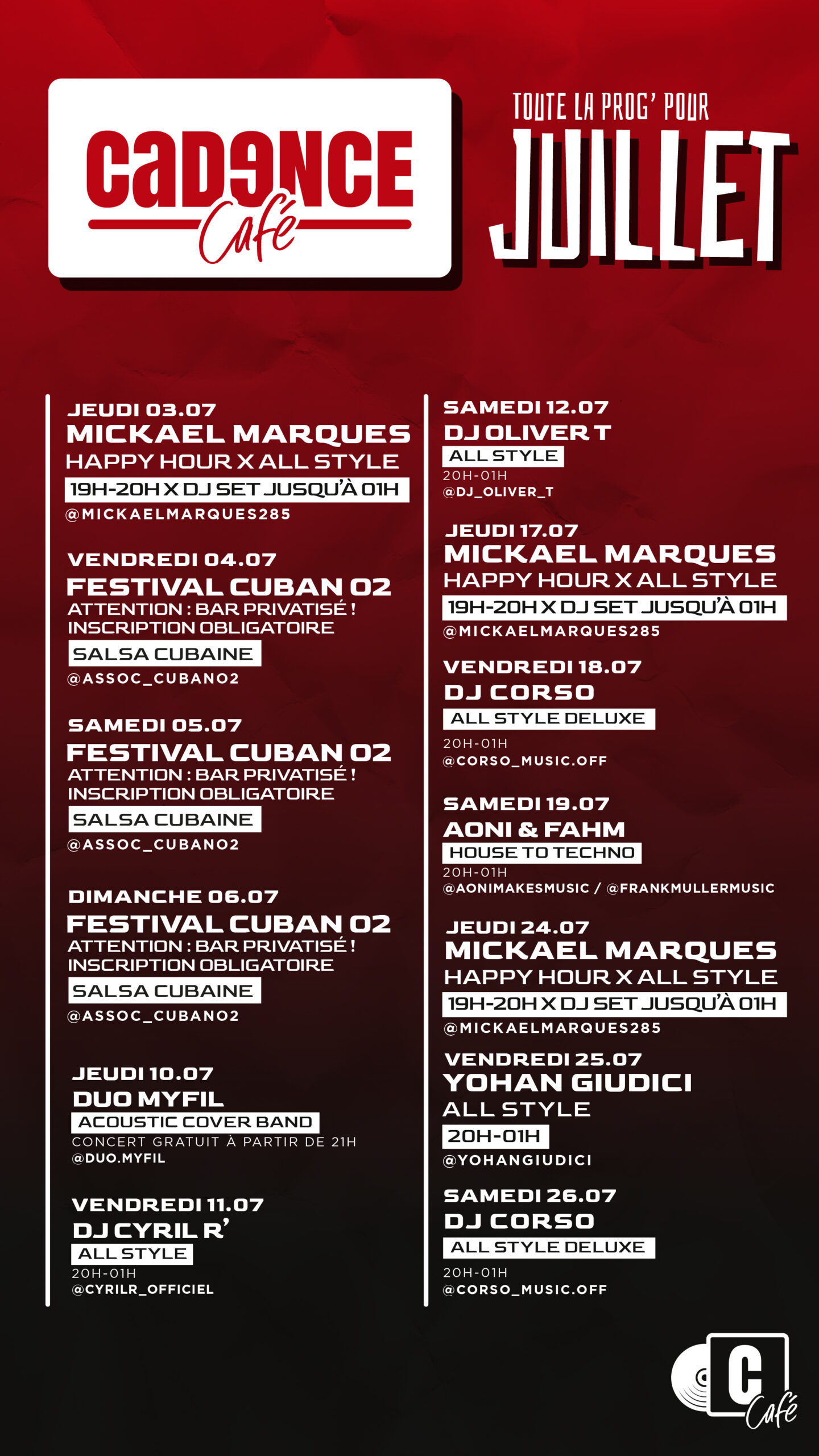 Prog_Juillet Programmation Cadence Café Juillet 2025